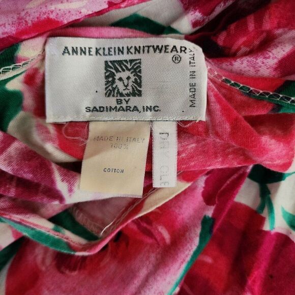 Vintage 90s Anne Klein Cap Sleeve Fit Flare Ballet Dress Womens Size M Pink Rose - Picture 6 of 6